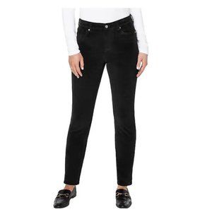 NWoT Well Worn Women Soft Corduroy High Rise Skinny Jeans Black Sz 12 $80 FFF136